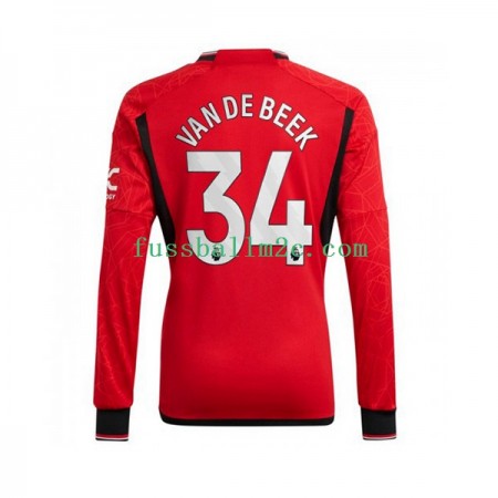 Fußballtrikots Manchester United Donny van de Beek 34 Heim Trikotsatz 2023-2024 Langarm Fußballtrikots Manchester United Donny van de Beek 34 Heim Trikotsatz 2023-2024 Langarm